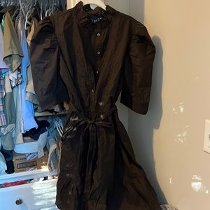 Gap puff sleeve belted dress